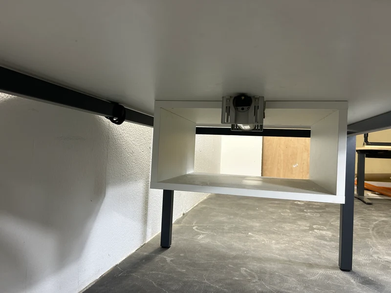 Konferenztisch Oval Weiß / Schwarz