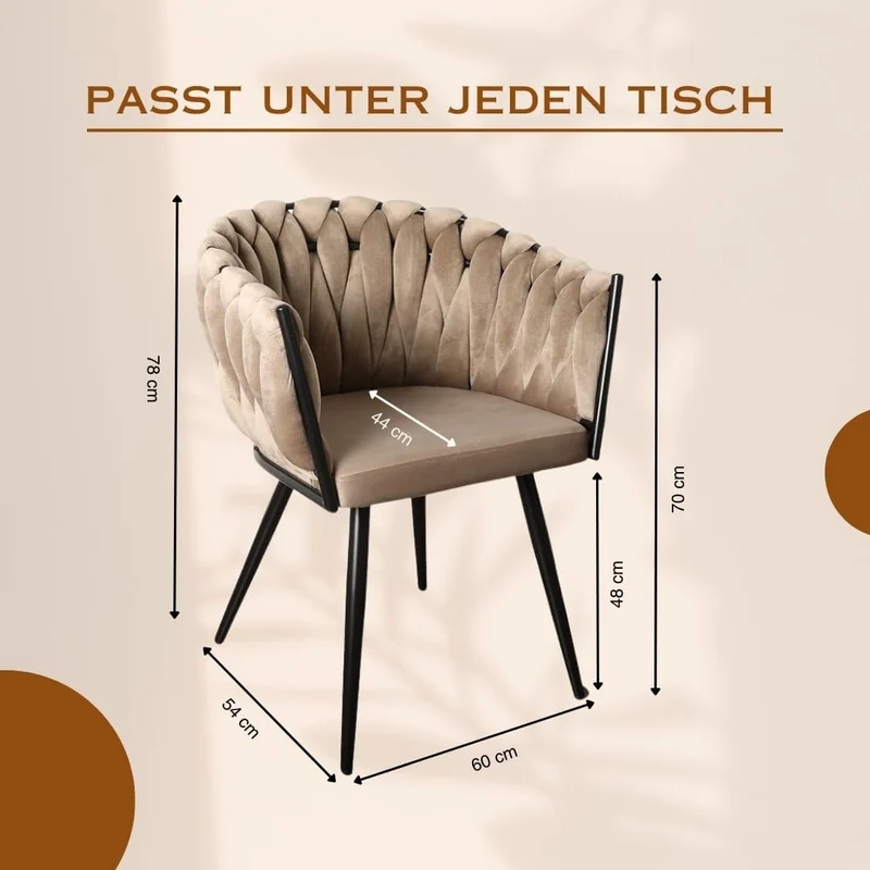 Pole to Pole Wave Chair Stuhl Esszimmerstuhl Beige