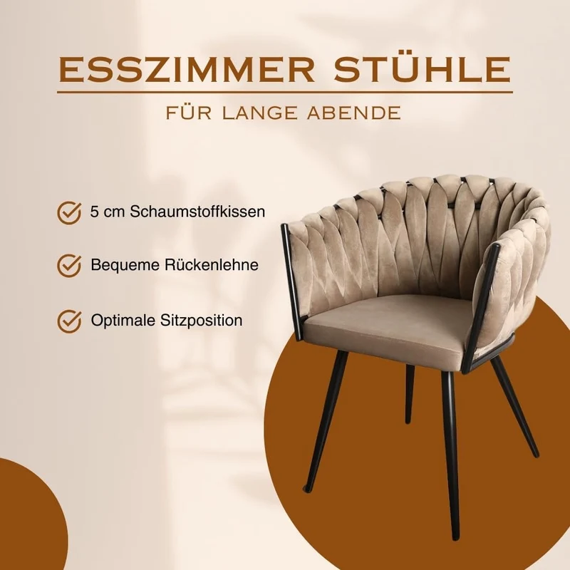 Pole to Pole Wave Chair Stuhl Esszimmerstuhl Beige