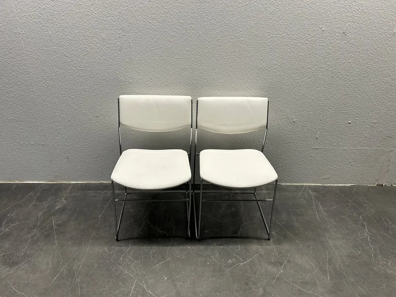Konferenzstuhl Leder Weiß