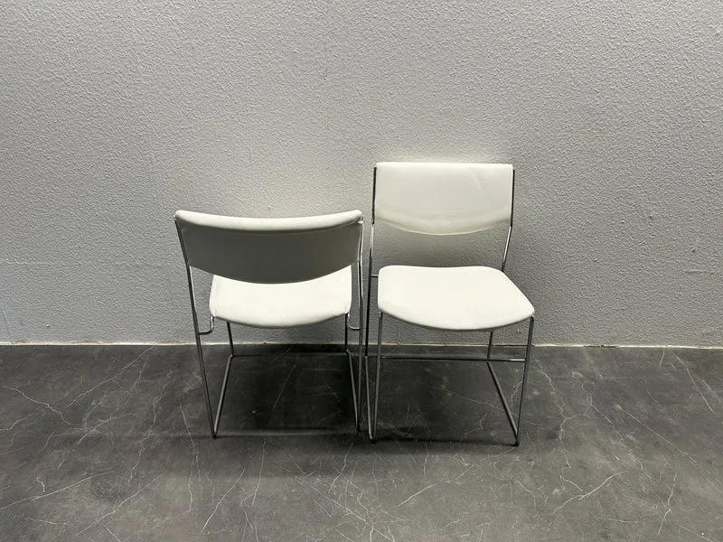 Konferenzstuhl Leder Weiß