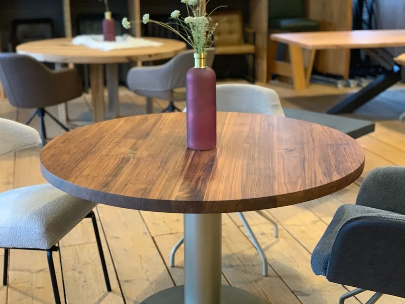 Esstisch Rund Nussbaum Säulo