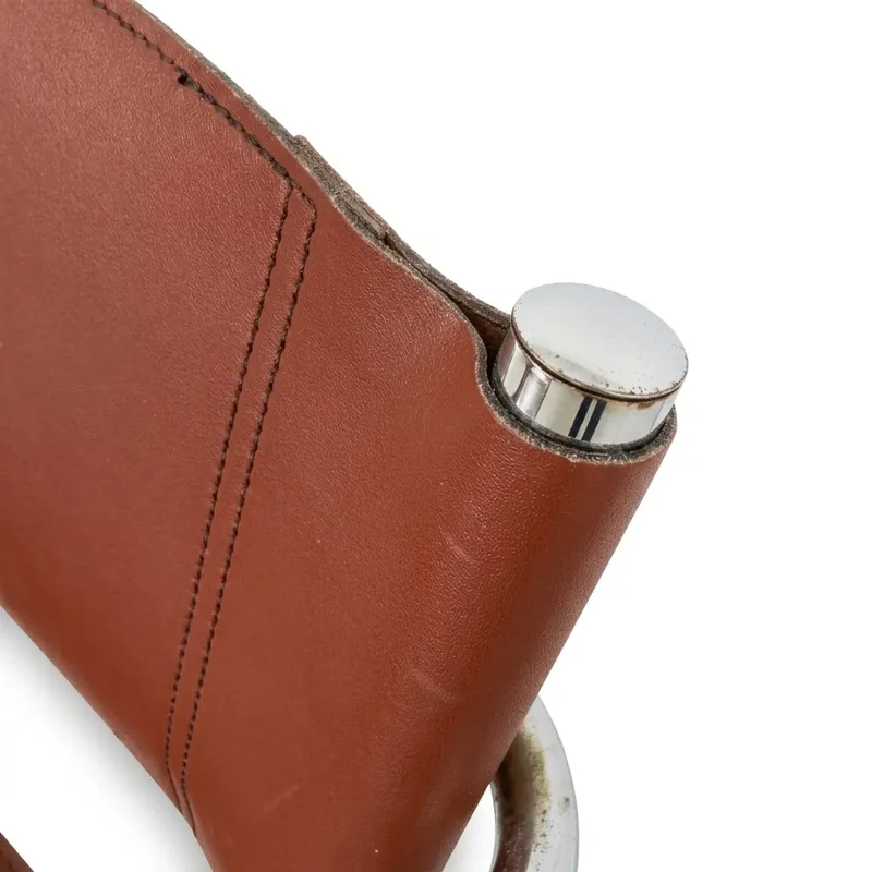 Vintage Freischwinger im Marcel Breuer Stil – Cognac Sattelleder & Chrom