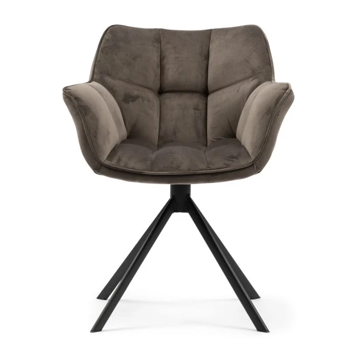 Riviera Maison Esszimmerstuhl Carnaby, Anthracite, Velvet