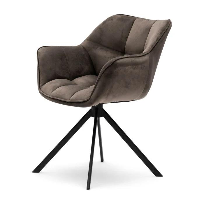 Riviera Maison Esszimmerstuhl Carnaby, Anthracite, Velvet