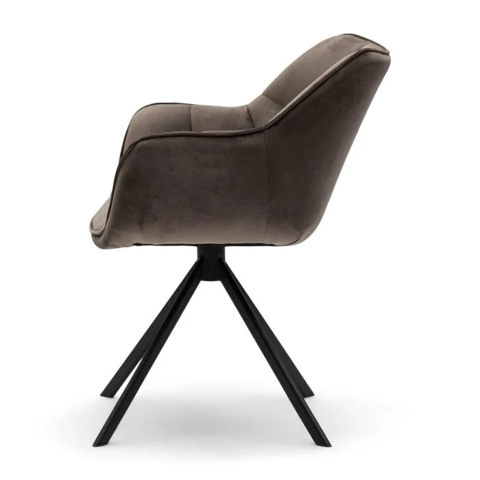 Riviera Maison Esszimmerstuhl Carnaby, Anthracite, Velvet