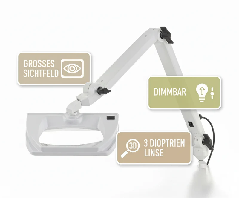 LED Großfeld Lupenleuchte