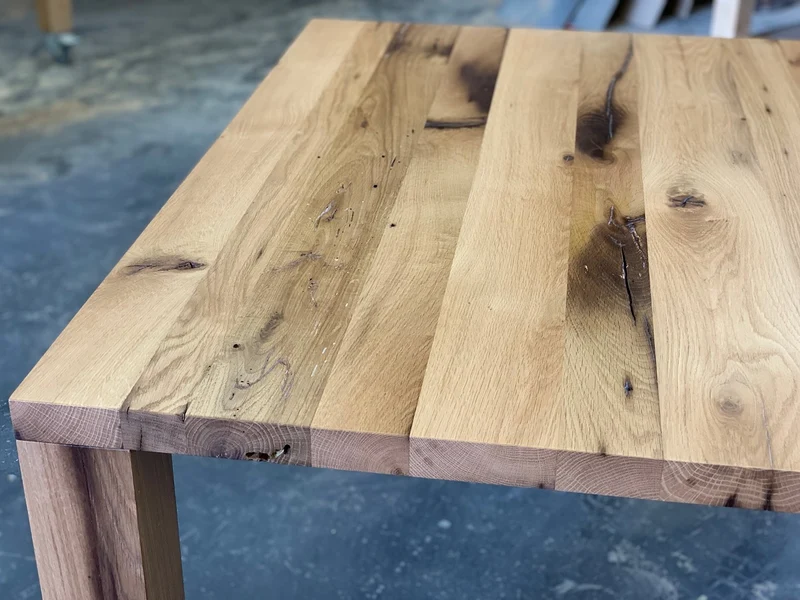 Massiver Holztisch Eiche Altholz Luna