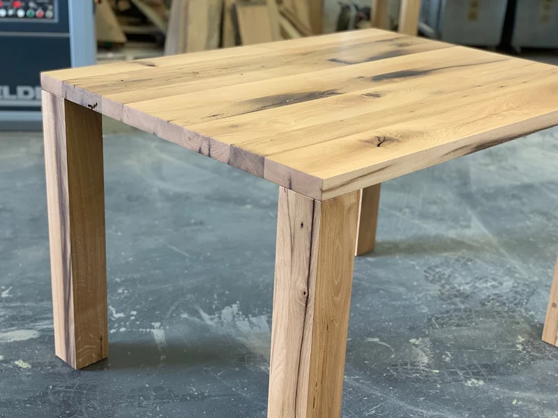 Massiver Holztisch Eiche Altholz Luna