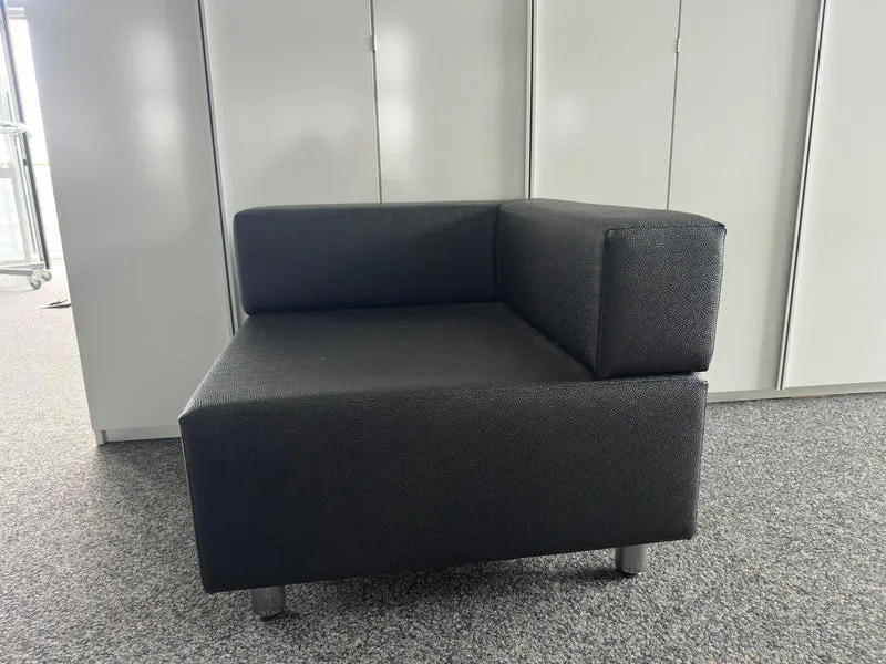 Lounge Ledersessel Schwarz