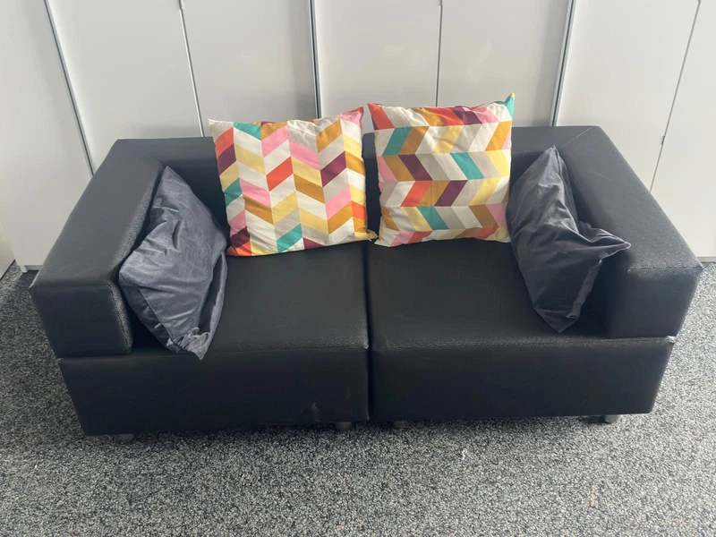 Lounge Ledersessel Schwarz