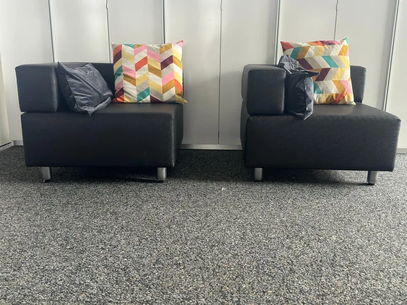 Lounge Ledersessel Schwarz