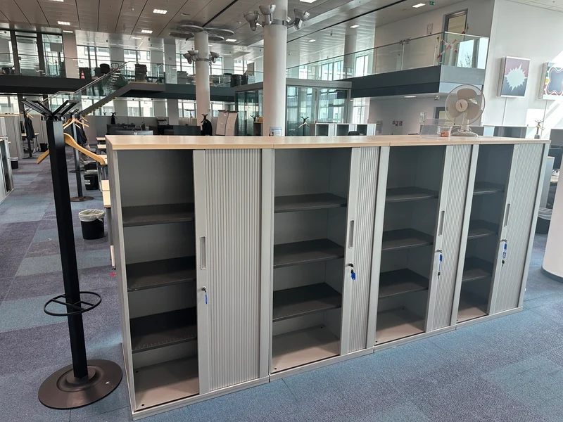 König Neurath Sideboard Ahorn Grau 4OH