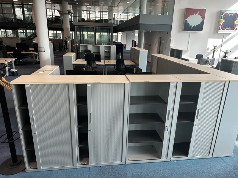 König Neurath Sideboard Ahorn Grau 4OH