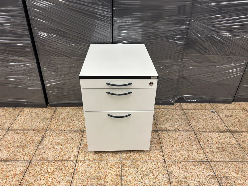 Heyne Rollcontainer Weiß / Schwarz mit Hängeregister