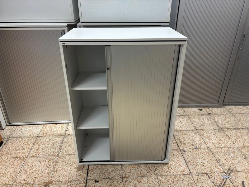 VS Büromöbel Sideboard Weiß / Grau 3OH