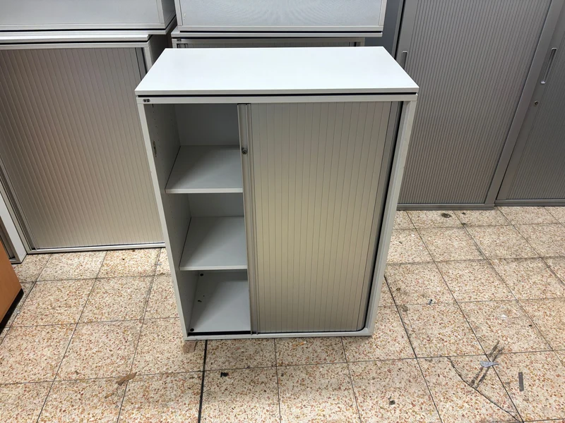 VS Büromöbel Sideboard Weiß / Grau 3OH