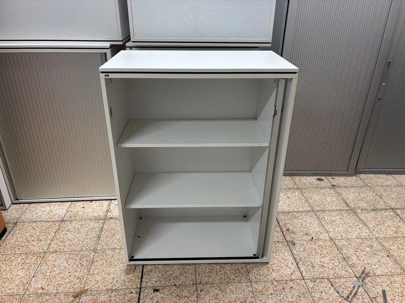 VS Büromöbel Sideboard Weiß / Grau 3OH