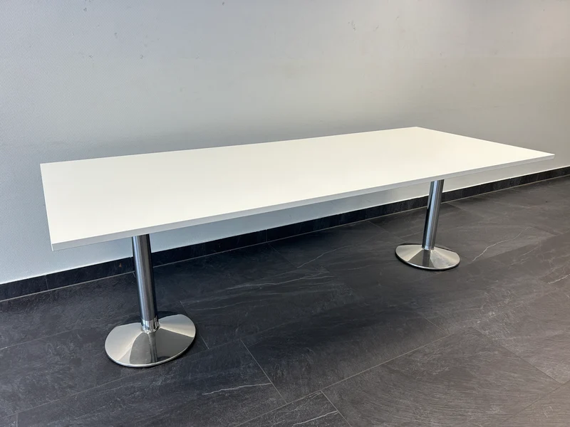 XXL Konferenztisch Weiß