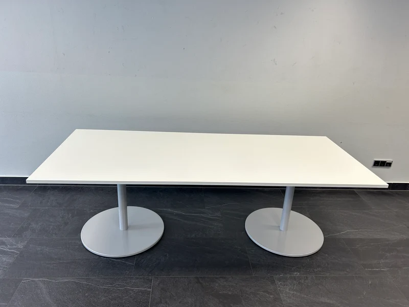XXL Konferenztisch Weiß