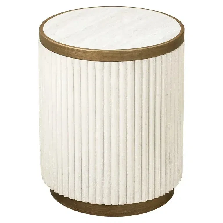 Richmond Interiors Beistelltisch Tivoli Set von 2 (White)