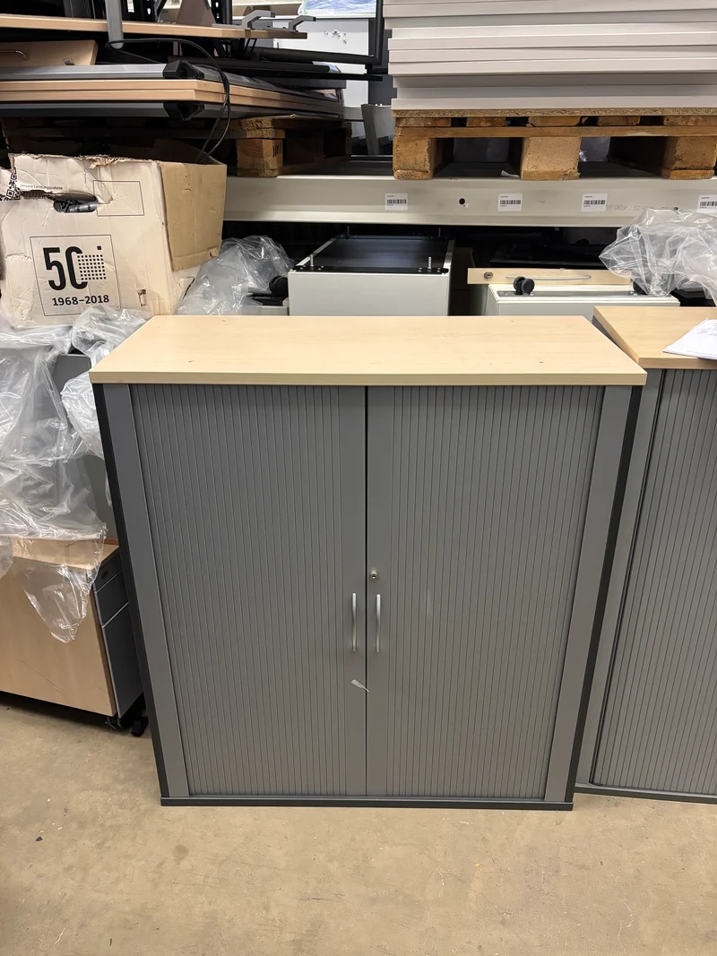 OKA Sideboard Ahorn / Anthrazit / Silber 3OH