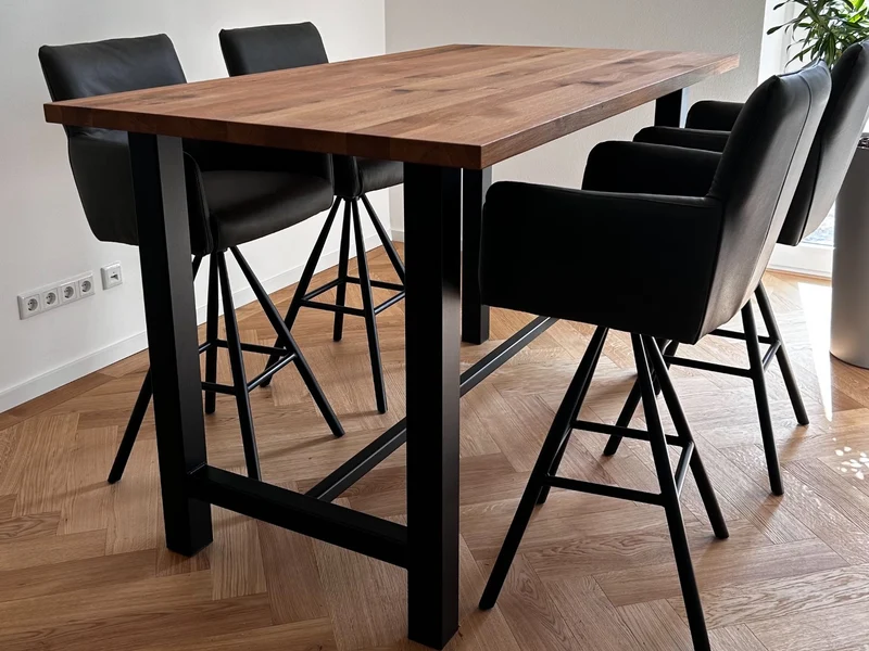 Bartisch Hochtisch aus Eichenholz Altholz Eni