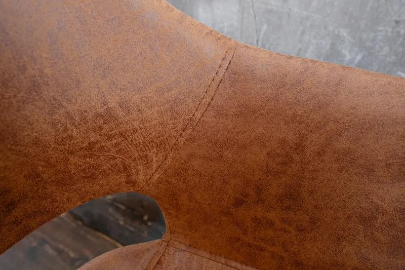 KAWOLA Stuhl ZAJA Esszimmerstuhl Microfaser cognac