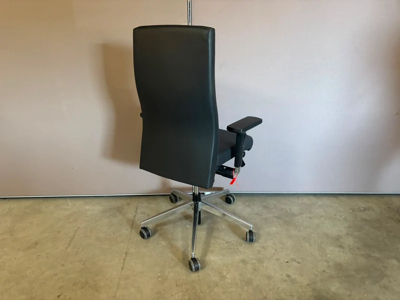 Dauphin Alpha Bürodrehstuhl Schwarz Leder