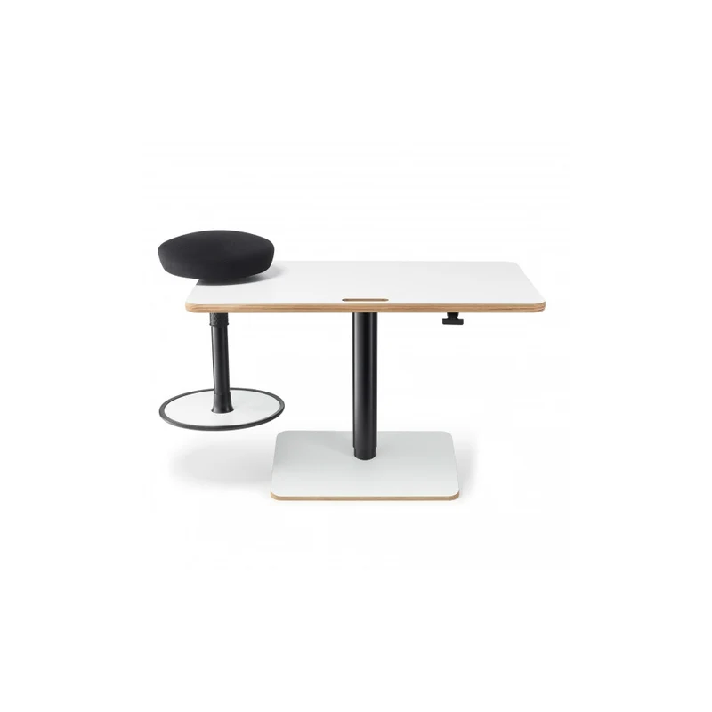 Home Office Set aus höhenverstellbarer Schreibtisch SPARK & ONGO Sitzhocker