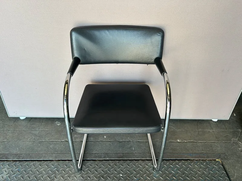 Vitra Visavis Leder Schwarz
