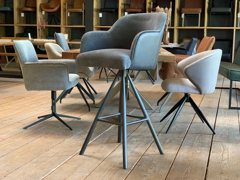 Barhocker Küche Leder Stoff drehbar SL197DS
