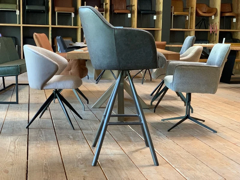 Barhocker Küche Leder Stoff drehbar SL197DS