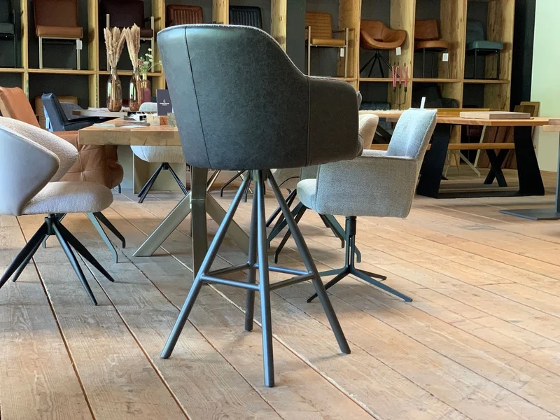 Barhocker Küche Leder Stoff drehbar SL197DS
