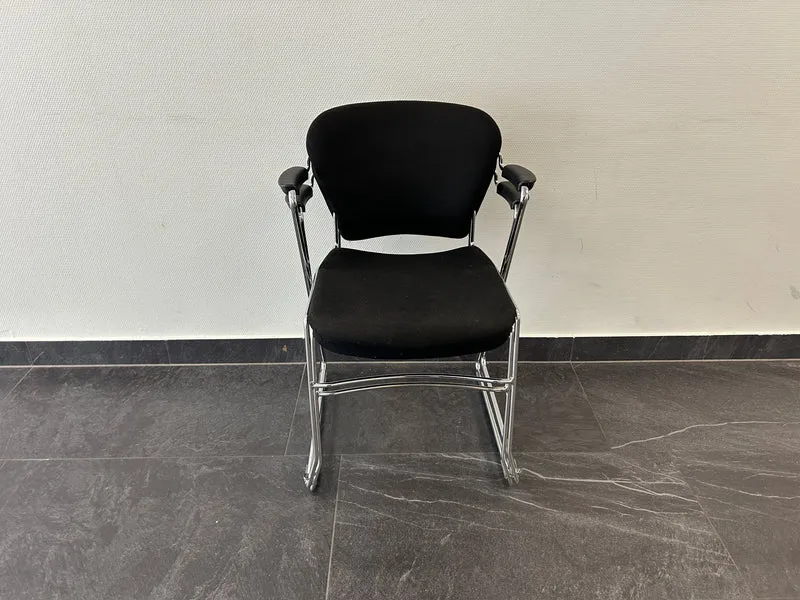 Konferenzstuhl Freischwinger Schwarz