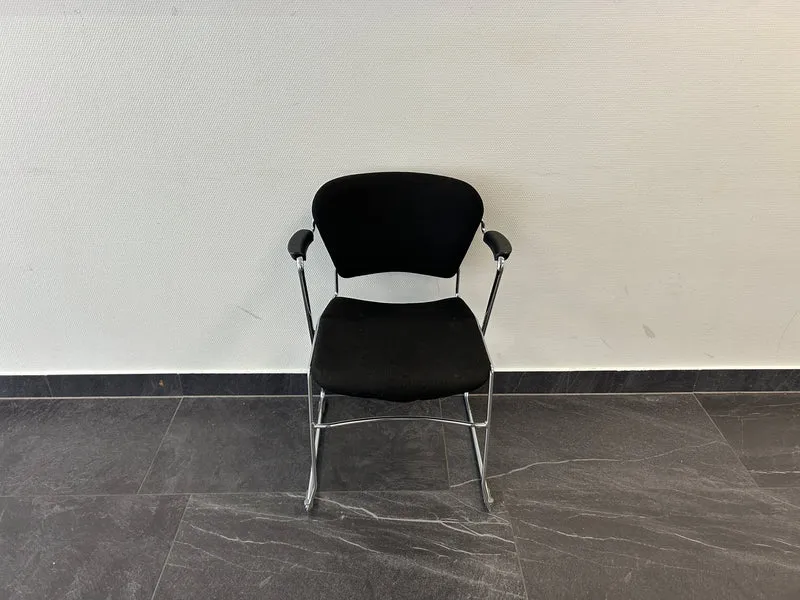 Konferenzstuhl Freischwinger Schwarz