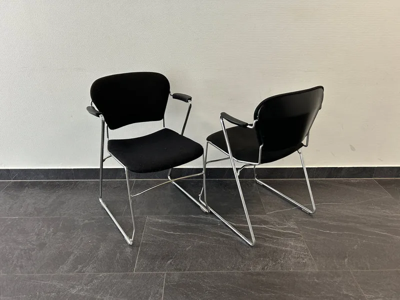 Konferenzstuhl Freischwinger Schwarz