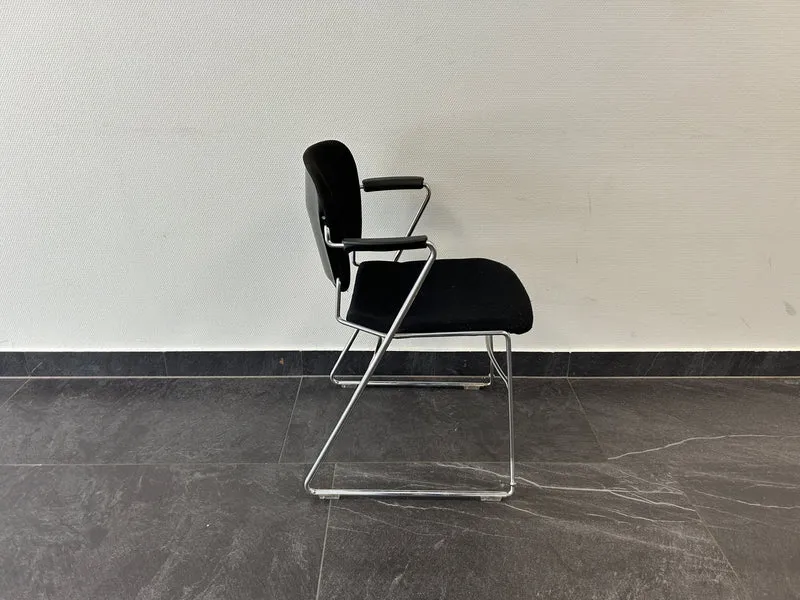 Konferenzstuhl Freischwinger Schwarz