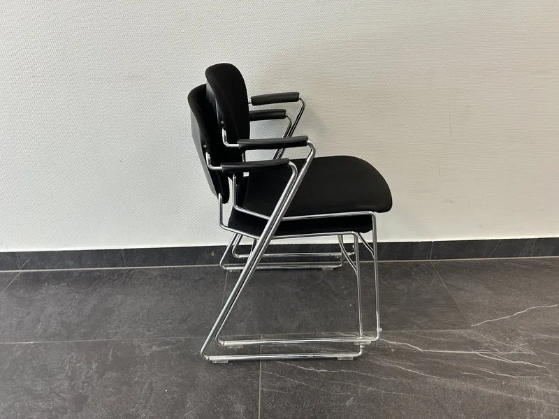 Konferenzstuhl Freischwinger Schwarz