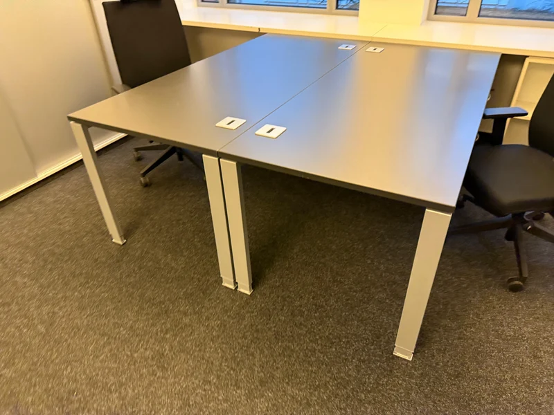 Wini manuell höhenverstellbarer Schreibtisch Anthrazit