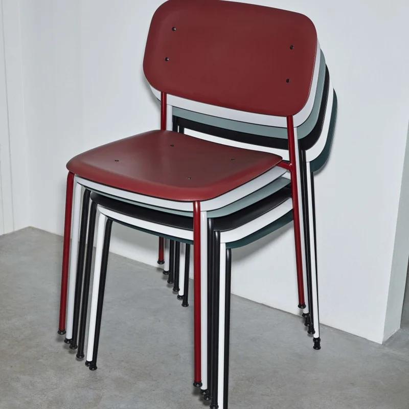 Stuhl Soft Edge 45 Red/Mono - HAY
