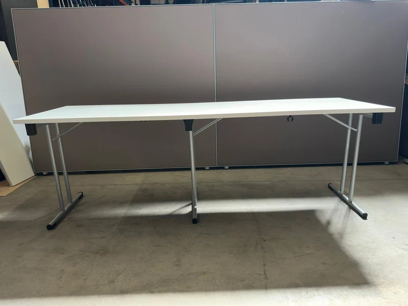 Klapptisch Weiß / Silber XXL