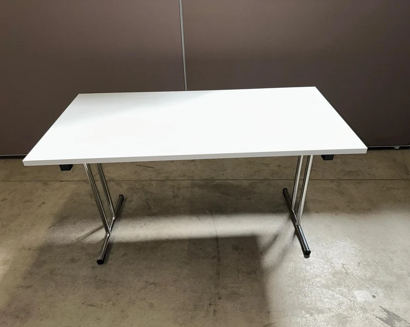 Klapptische Weiß / Chrom