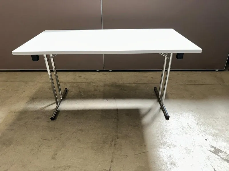 Klapptische Weiß / Chrom