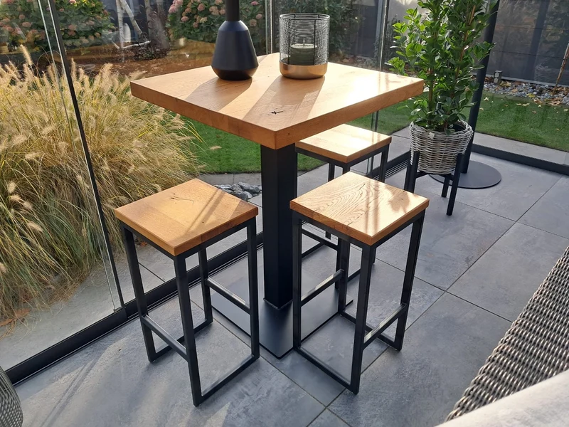Massivholz Stehtisch Altholz Emma