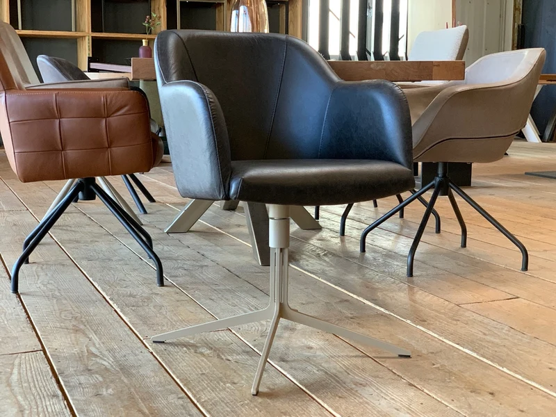 Esszimmerstuhl drehbar Leder BL197G
