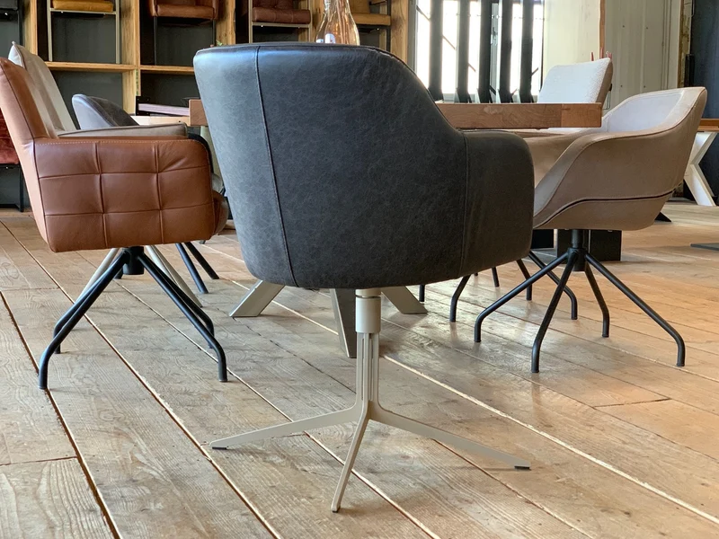 Esszimmerstuhl drehbar Leder BL197G