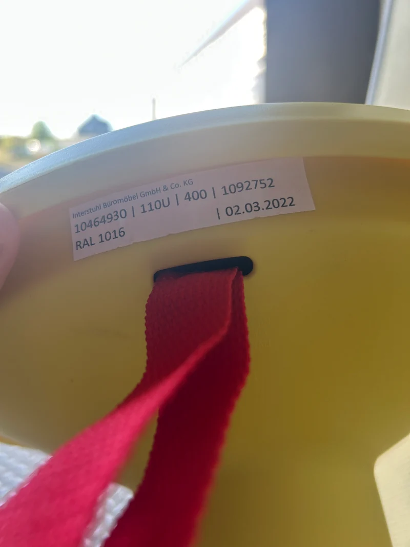 Interstuhl UPis1 110U Hocker Gelb / Weiß