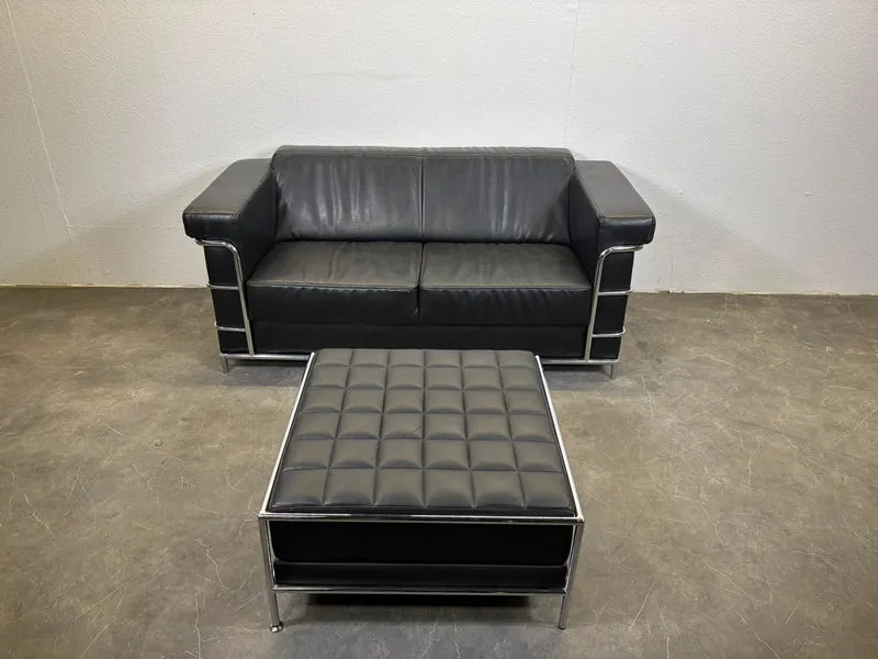 Ledercouch Schwarz