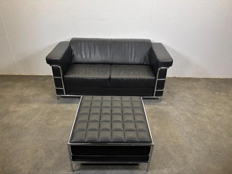 Ledercouch Schwarz